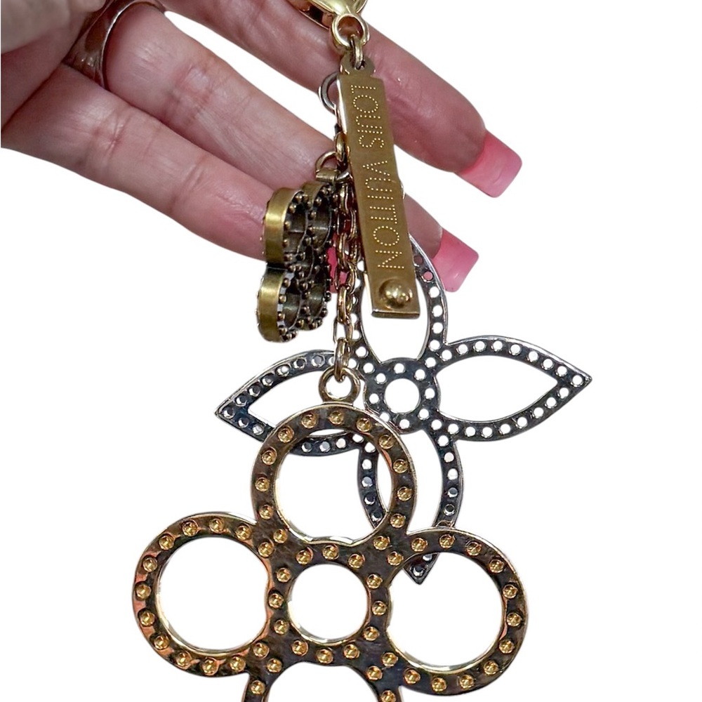 Authentic Louis Vuitton Gold and Black Keychain